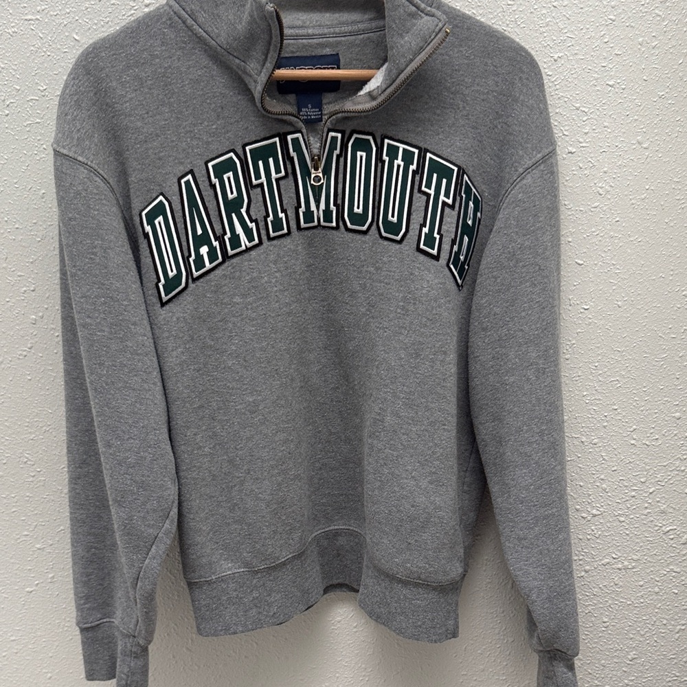 Dartmouth  Gray Zip-Up Sweatshirt